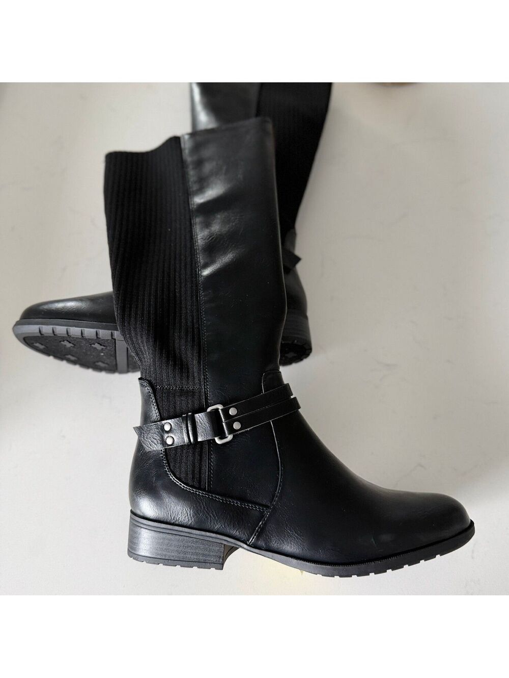 LifeStride Black Athena X-Anita Riding Boot Women Size 8.5